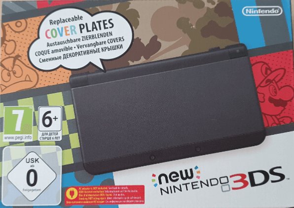 New Nintendo 3DS Black box art for Nintendo 3DS